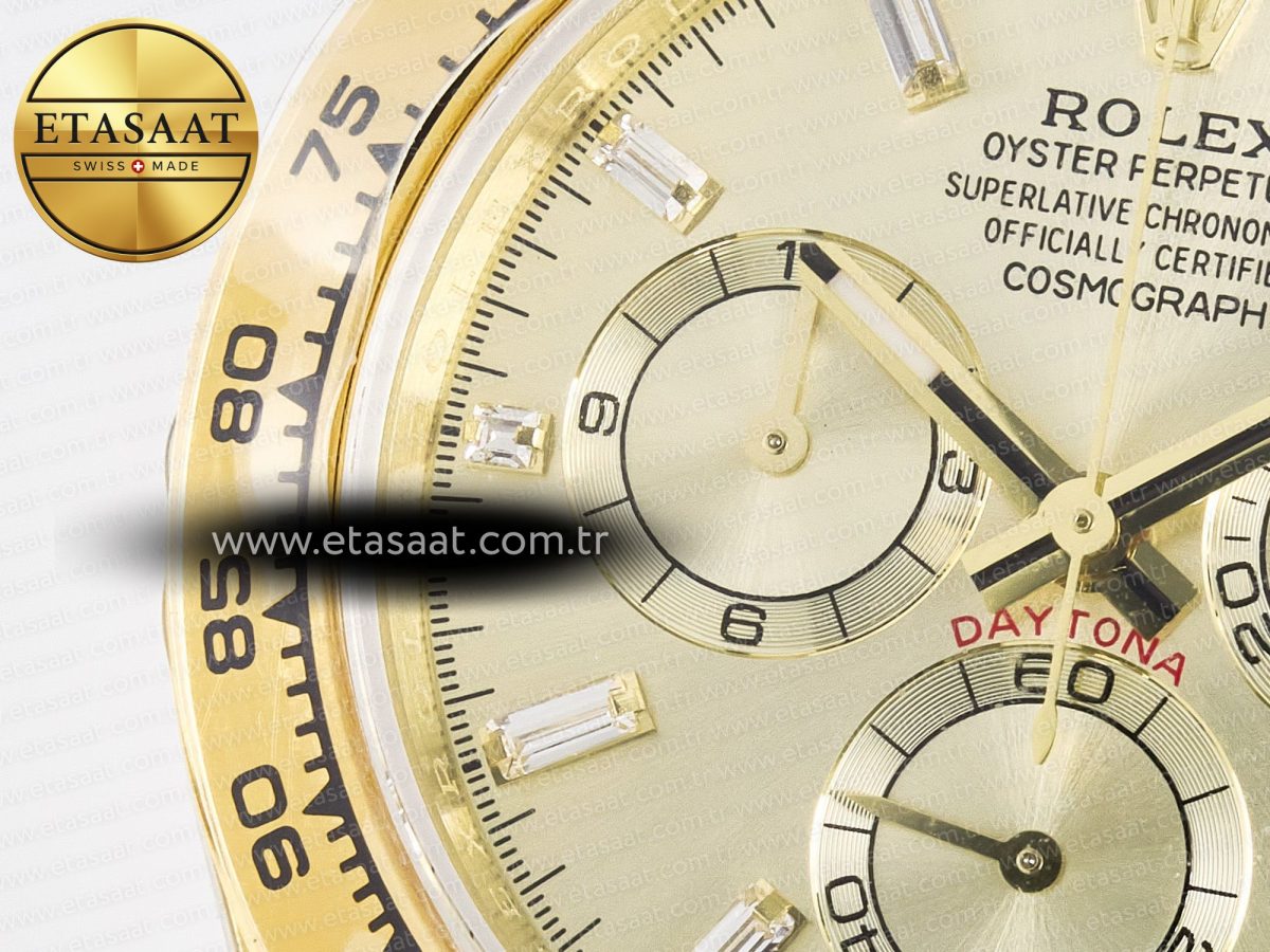 Rolex Daytona 126508 YG QF 1:1 Best Edition YG Dial Crystal Markers On YG Bracelet SH4131 V6 (Gain Weight) - Görsel 12