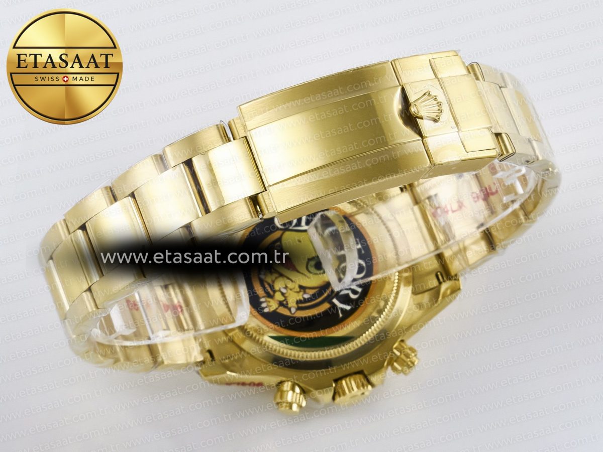 Rolex Daytona 126508 YG QF 1:1 Best Edition YG Dial Crystal Markers On YG Bracelet SH4131 V6 (Gain Weight) - Görsel 16