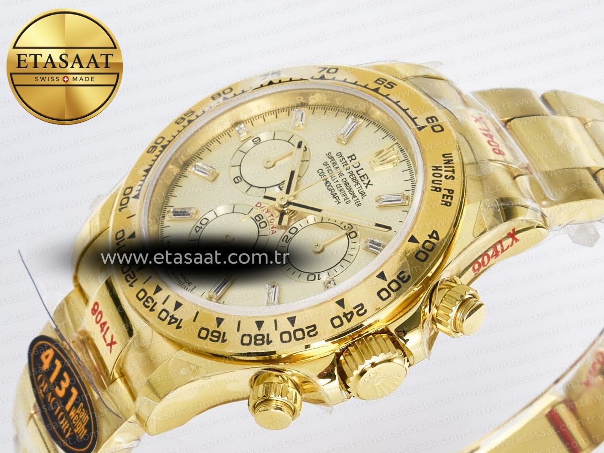 Rolex Daytona 126508 YG QF 1:1 Best Edition YG Dial Crystal Markers On YG Bracelet SH4131 V6 (Gain Weight) - Görsel 6