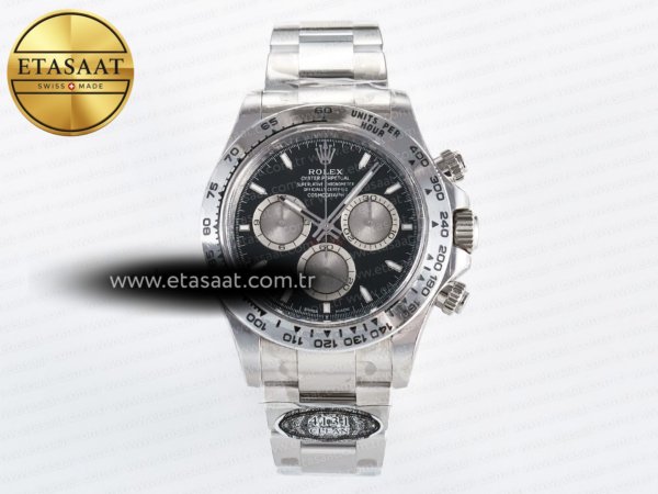 Rolex Daytona 126509 Clean Siyah/SS Kadran Bilezik SH4131 Eta Saat - 1:1 Süper Klon Replika Saat