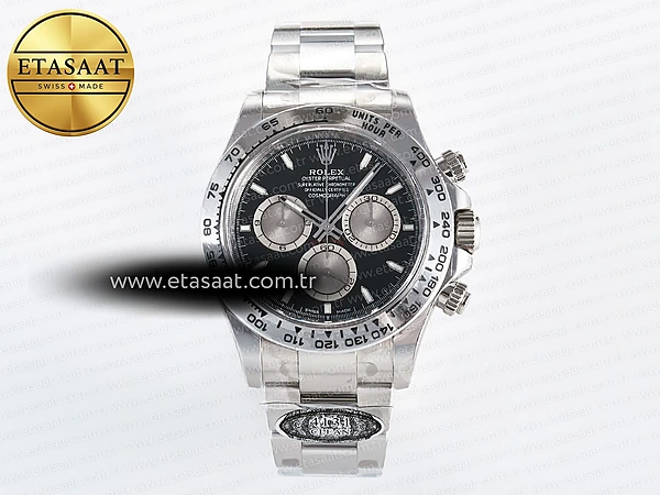 Rolex Daytona 126509 Clean Siyah/SS Kadran Bilezik SH4131 Eta Saat - 1:1 Süper Klon Replika Saat