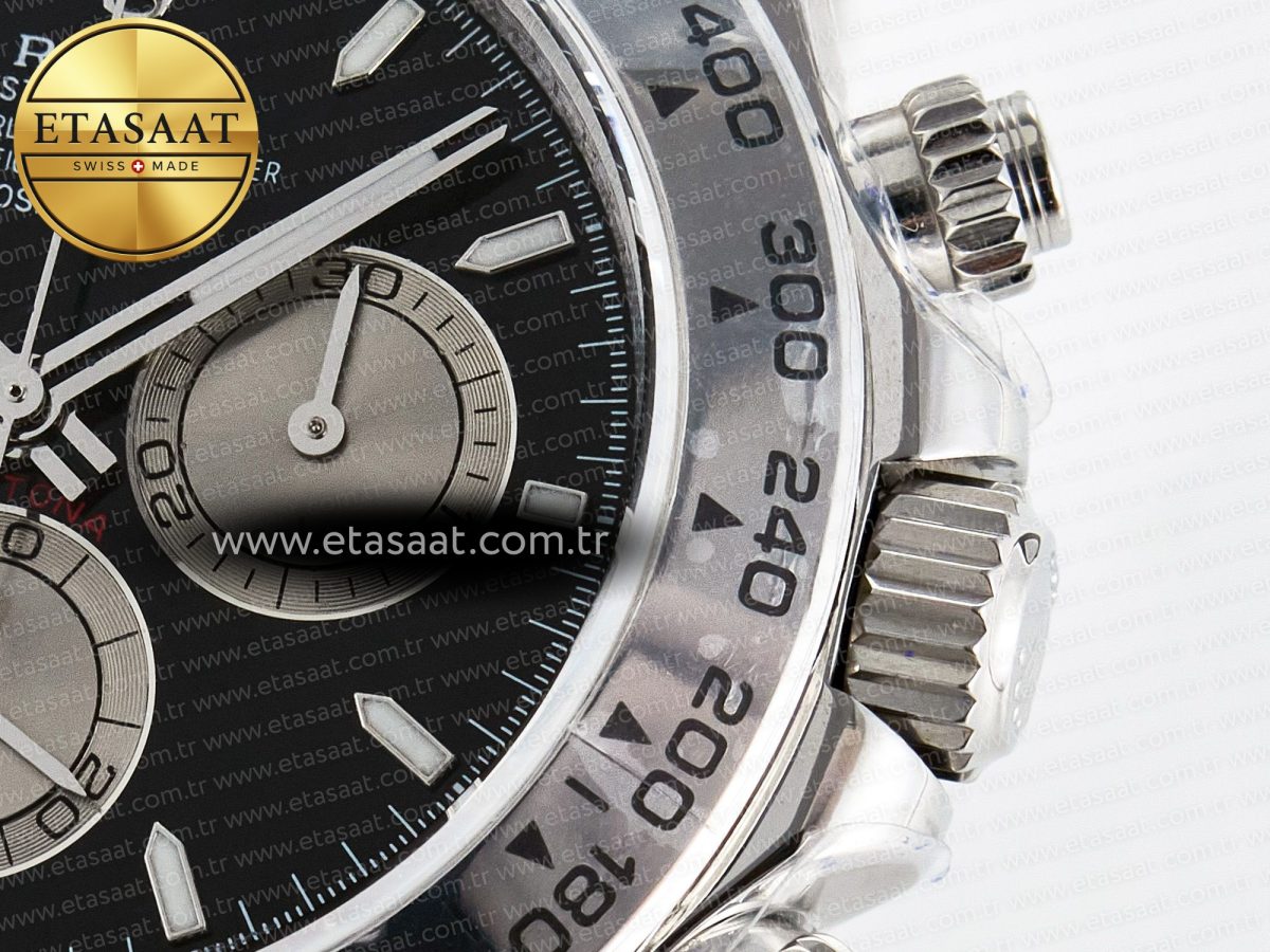 Rolex Daytona 126509 QF 1:1 Best Edition Black/Silver Dial on SS Braclet SH4131 V5 - Görsel 11