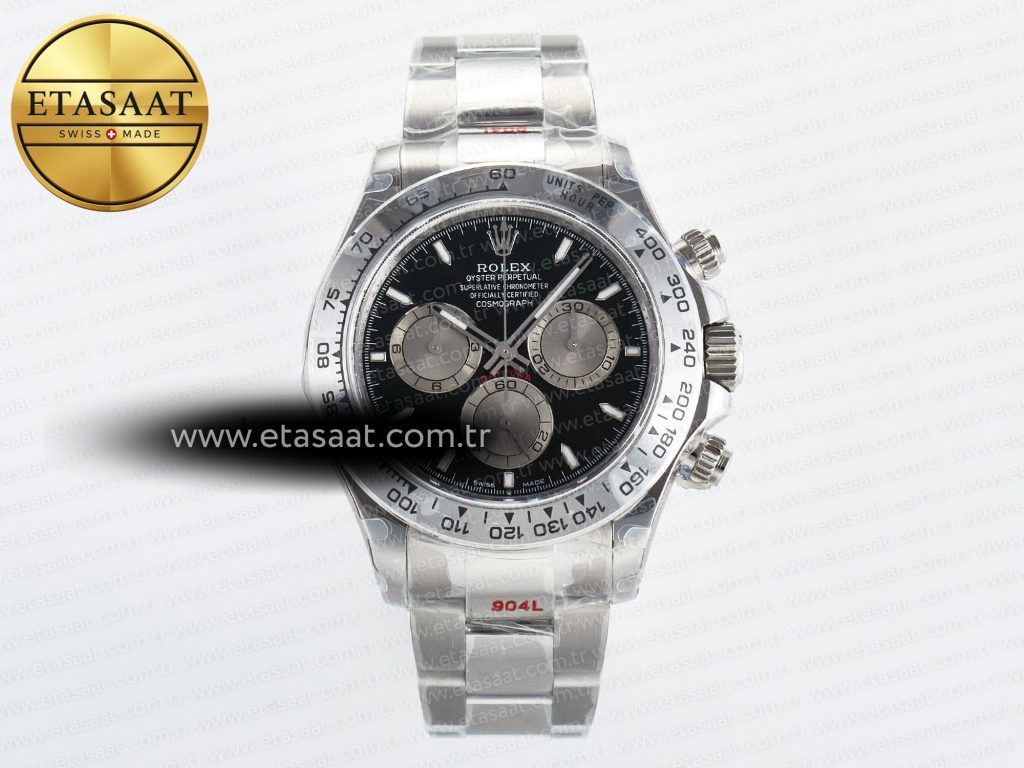 Rolex Daytona 126509 QF Siyah/Gümüş Kadran SH4131 Eta Saat - Görsel 3 - 1:1 Süper Klon Saat