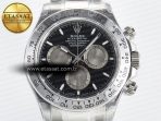 Rolex Daytona 126509 QF 1:1 Best Edition Black/Silver Dial on SS Braclet SH4131 V5 - Görsel 4