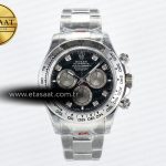 Rolex Daytona 126509 QF Siyah/Gümüş Pırlantalı SH4131 Eta Saat - Görsel 3 - 1:1 Süper Klon Saat