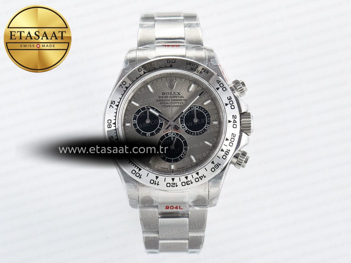 Rolex Daytona 126509 QF 1:1 Best Edition Gray/Black Dial on SS Braclet SH4131 V5 - Görsel 3