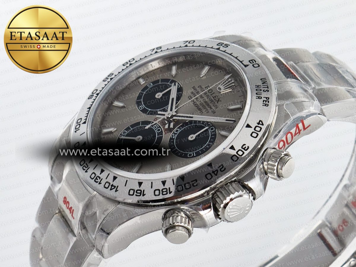 Rolex Daytona 126509 QF 1:1 Best Edition Gray/Black Dial on SS Braclet SH4131 V5 - Görsel 6