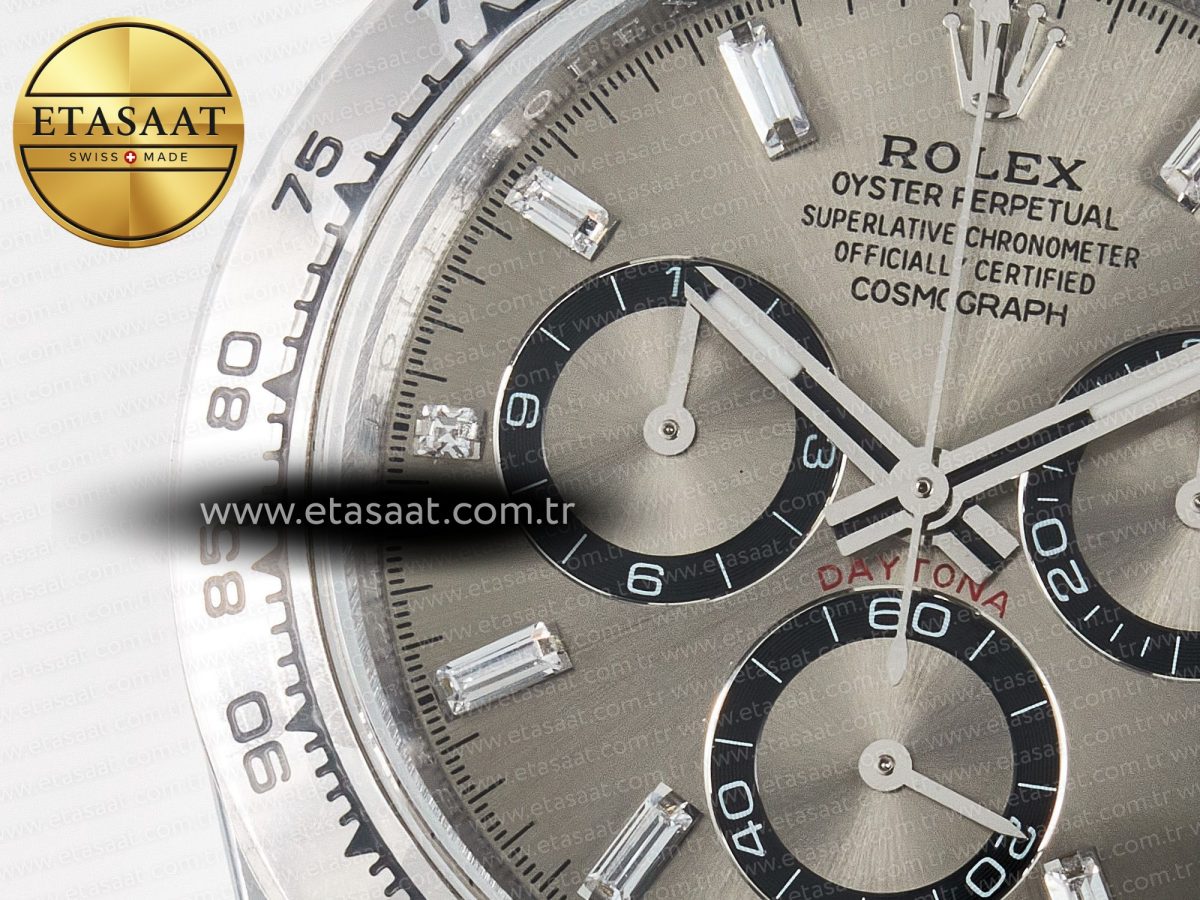 Rolex Daytona 126509 QF 1:1 Best Edition Gray Dia Crystal Marker on SS Bracelet SH4131 V6 (Gain Weight) - Görsel 13