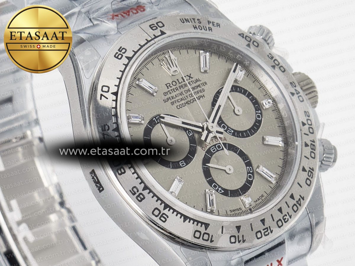 Rolex Daytona 126509 QF 1:1 Best Edition Gray Dia Crystal Marker on SS Bracelet SH4131 V6 (Gain Weight) - Görsel 5