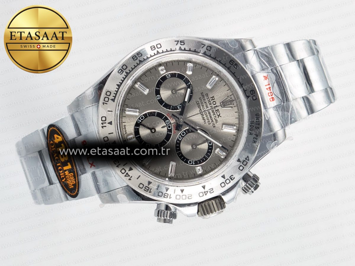 Rolex Daytona 126509 QF 1:1 Best Edition Gray Dia Crystal Marker on SS Bracelet SH4131 V6 (Gain Weight) - Görsel 8