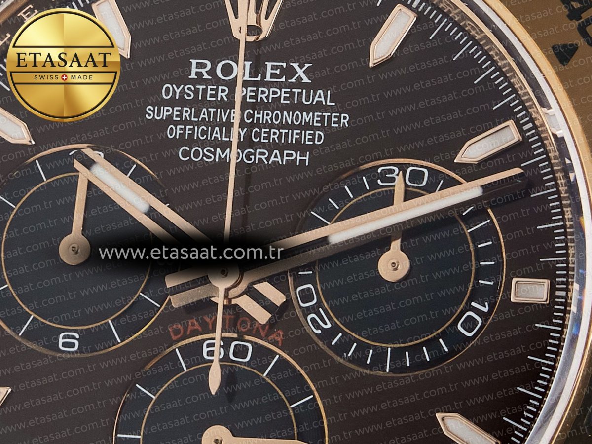 Rolex Daytona 126509 RG APSF 1:1 Best Edition Brown Dial Stick Markers on 904L RG Bracelet SH4131 - Görsel 10