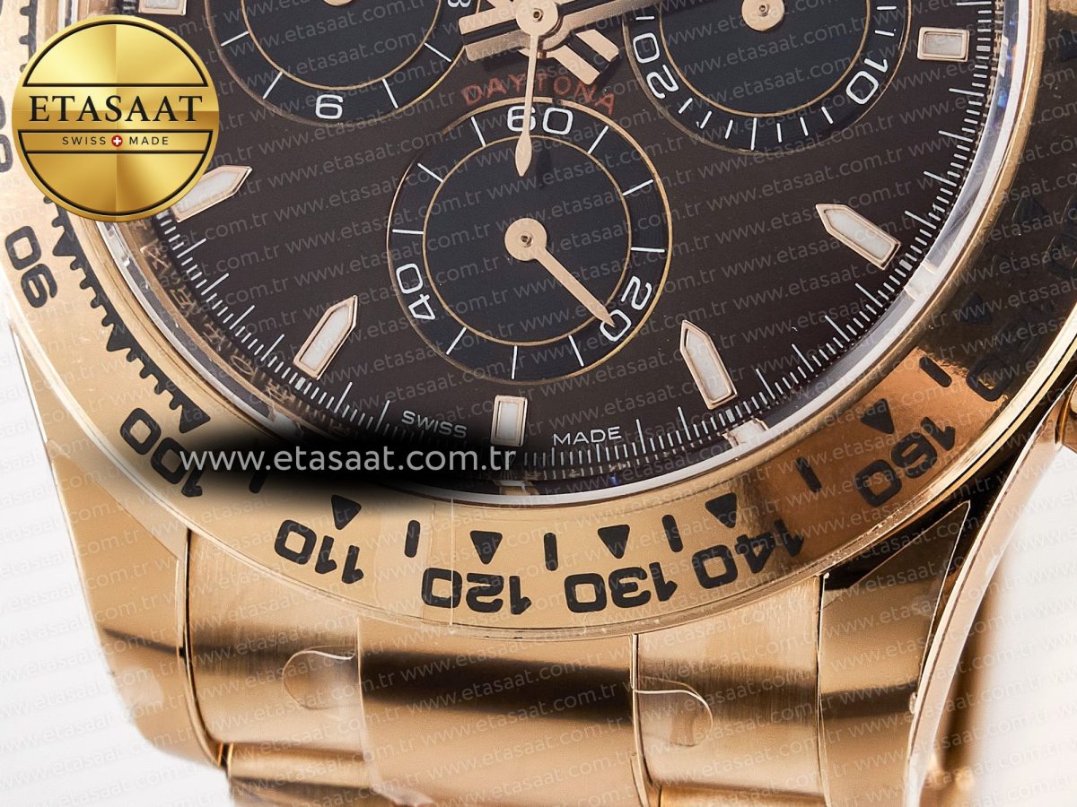 Rolex Daytona 126509 RG APSF 1:1 Best Edition Brown Dial Stick Markers on 904L RG Bracelet SH4131 - Görsel 11