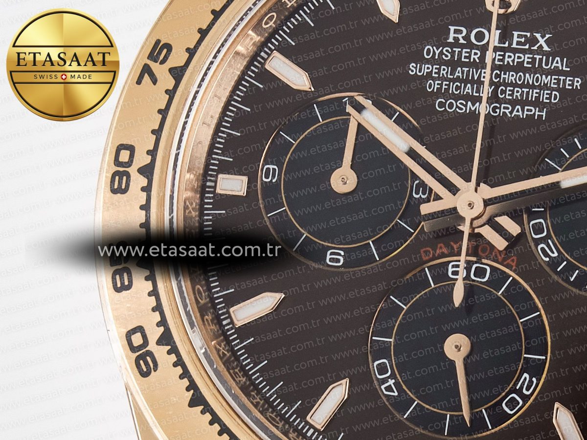 Rolex Daytona 126509 RG APSF 1:1 Best Edition Brown Dial Stick Markers on 904L RG Bracelet SH4131 - Görsel 12