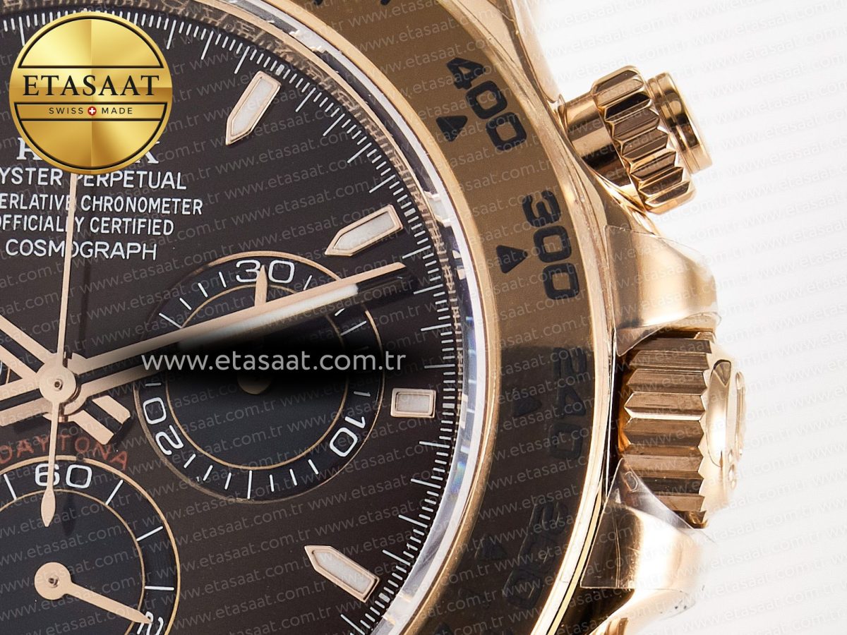 Rolex Daytona 126509 RG APSF 1:1 Best Edition Brown Dial Stick Markers on 904L RG Bracelet SH4131 - Görsel 13