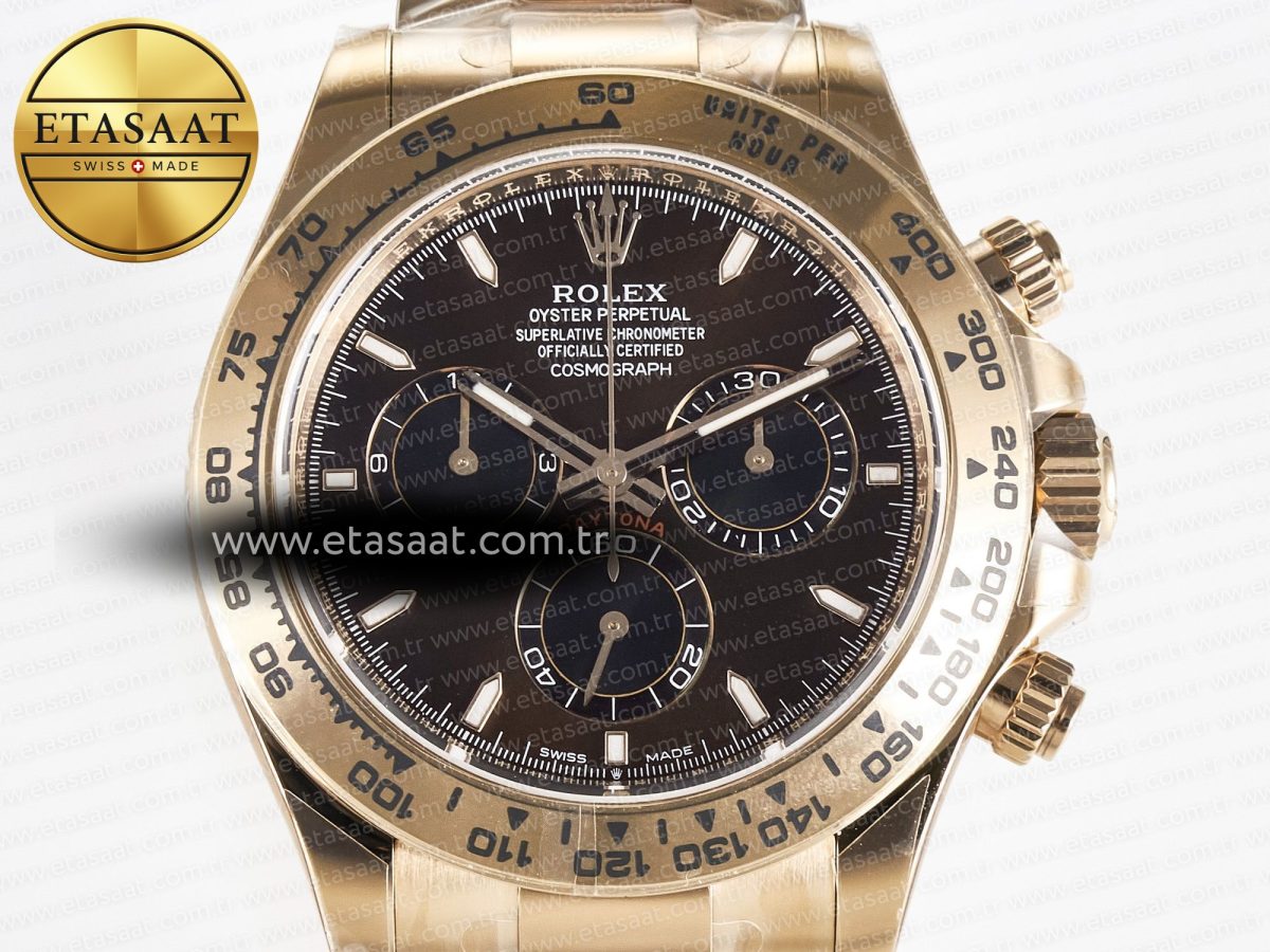 Rolex Daytona 126509 RG APSF 1:1 Best Edition Brown Dial Stick Markers on 904L RG Bracelet SH4131 - Görsel 4