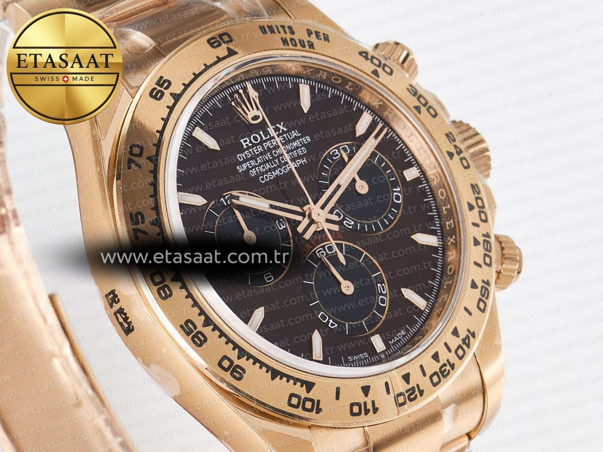 Rolex Daytona 126509 RG APSF 1:1 Best Edition Brown Dial Stick Markers on 904L RG Bracelet SH4131 - Görsel 5