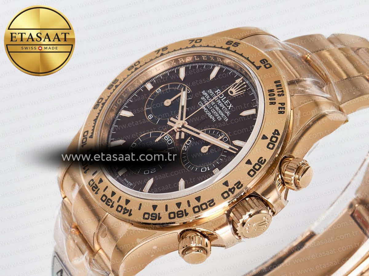 Rolex Daytona 126509 RG APSF 1:1 Best Edition Brown Dial Stick Markers on 904L RG Bracelet SH4131 - Görsel 6