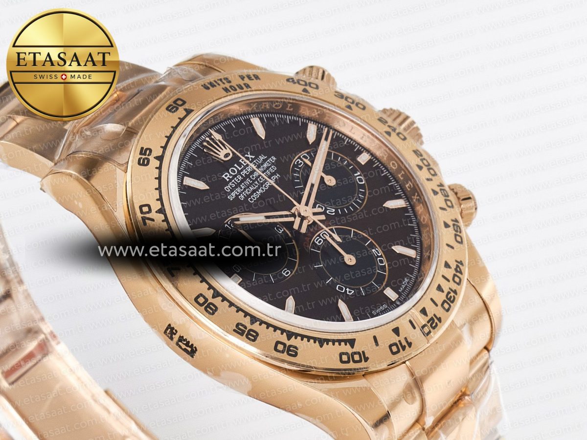 Rolex Daytona 126509 RG APSF 1:1 Best Edition Brown Dial Stick Markers on 904L RG Bracelet SH4131 - Görsel 7