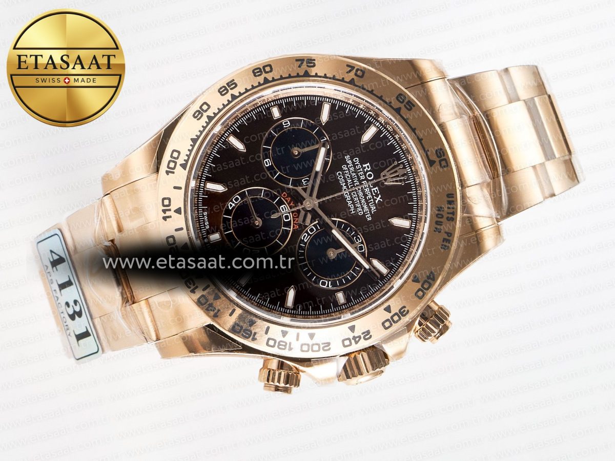 Rolex Daytona 126509 RG APSF 1:1 Best Edition Brown Dial Stick Markers on 904L RG Bracelet SH4131 - Görsel 8