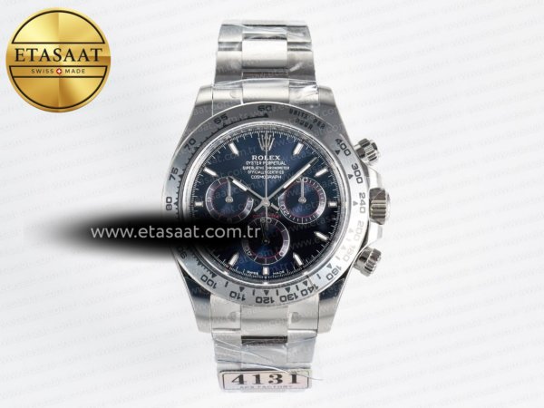 Rolex Daytona 126509 APSF Mavi Kadran Çizgi İndeks SH4131 Eta Saat - 1:1 Süper Klon Replika Saat