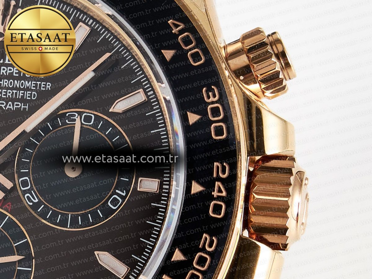 Rolex Daytona 126515 Gain Weight APSF 1:1 Best Edition Brown Dial Stick Markers on Oysterflex Strap SH4131 - Görsel 13