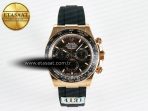 Rolex Daytona 126515 Gain Weight APSF 1:1 Best Edition Brown Dial Stick Markers on Oysterflex Strap SH4131 - Görsel 3