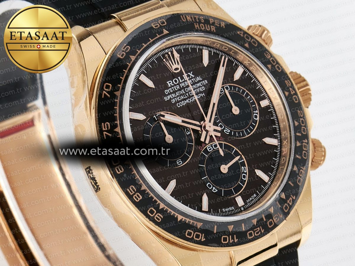 Rolex Daytona 126515 Gain Weight APSF 1:1 Best Edition Brown Dial Stick Markers on Oysterflex Strap SH4131 - Görsel 5