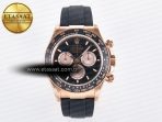 Rolex Daytona 126515 QF 1:1 Best Edition Black/RG Dial on Oysterflex Strap SH4131 V5 - Görsel 3