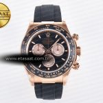 Rolex Daytona 126515 QF Siyah/RG Kadran Oysterflex SH4131 Eta Saat - Görsel 3 - 1:1 Süper Klon Saat