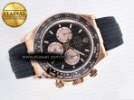 Rolex Daytona 126515 QF 1:1 Best Edition Black/RG Dial on Oysterflex Strap SH4131 V5 - Görsel 8
