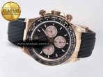 Rolex Daytona 126515 QF 1:1 Best Edition Black/RG Dial on Oysterflex Strap SH4131 V5 - Görsel 9