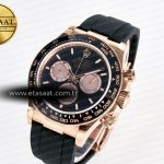 Rolex Daytona 126515 QF 1:1 Best Edition Black/RG Dial on Oysterflex Strap SH4131 V6 （Gain Weight)
