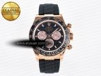 Rolex Daytona 126515 QF 1:1 Best Edition Black/RG Dial on Oysterflex Strap SH4131 V6 （Gain Weight) - Görsel 3
