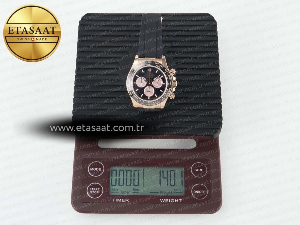 Rolex Daytona 126515 QF 1:1 Best Edition Black/RG Dial on Oysterflex Strap SH4131 V6 （Gain Weight) - Görsel 36