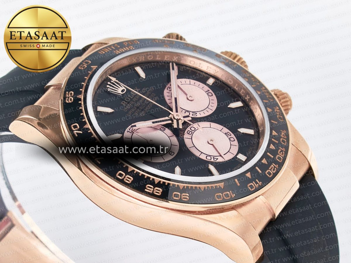 Rolex Daytona 126515 QF 1:1 Best Edition Black/RG Dial on Oysterflex Strap SH4131 V6 （Gain Weight) - Görsel 7