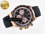 Rolex Daytona 126515 QF 1:1 Best Edition Black/RG Dial on Oysterflex Strap SH4131 V6 （Gain Weight) - Görsel 8