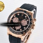 Rolex Daytona 126515 QF 1:1 Best Edition Black/RG Diamonds Dial on Oysterflex Strap SH4131 V5