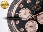 Rolex Daytona 126515 QF 1:1 Best Edition Black/RG Diamonds Dial on Oysterflex Strap SH4131 V5 - Görsel 13