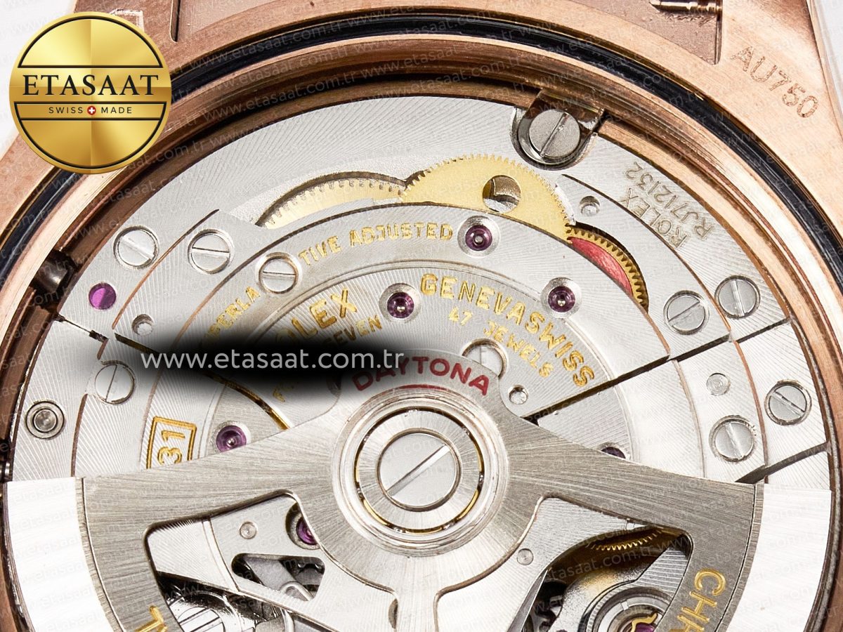 Rolex Daytona 126515 QF 1:1 Best Edition Black/RG Diamonds Dial on Oysterflex Strap SH4131 V5 - Görsel 22