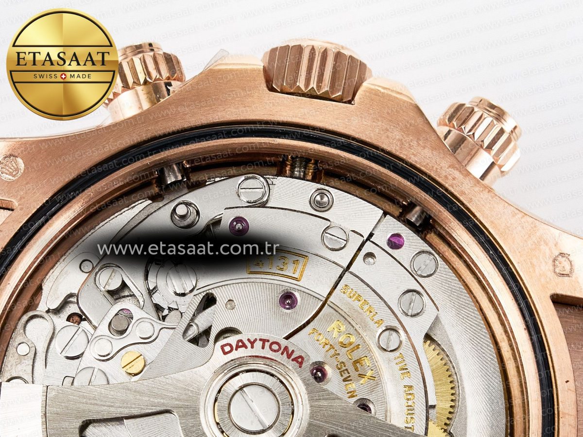 Rolex Daytona 126515 QF 1:1 Best Edition Black/RG Diamonds Dial on Oysterflex Strap SH4131 V5 - Görsel 23