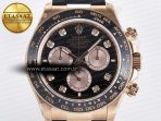 Rolex Daytona 126515 QF 1:1 Best Edition Black/RG Diamonds Dial on Oysterflex Strap SH4131 V5 - Görsel 4