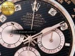 Rolex Daytona 126515 QF 1:1 Best Edition Black/RG Diamonds Dial on Oysterflex Strap SH4131 V6（Gain Weight） - Görsel 11