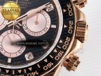 Rolex Daytona 126515 QF 1:1 Best Edition Black/RG Diamonds Dial on Oysterflex Strap SH4131 V6（Gain Weight） - Görsel 12