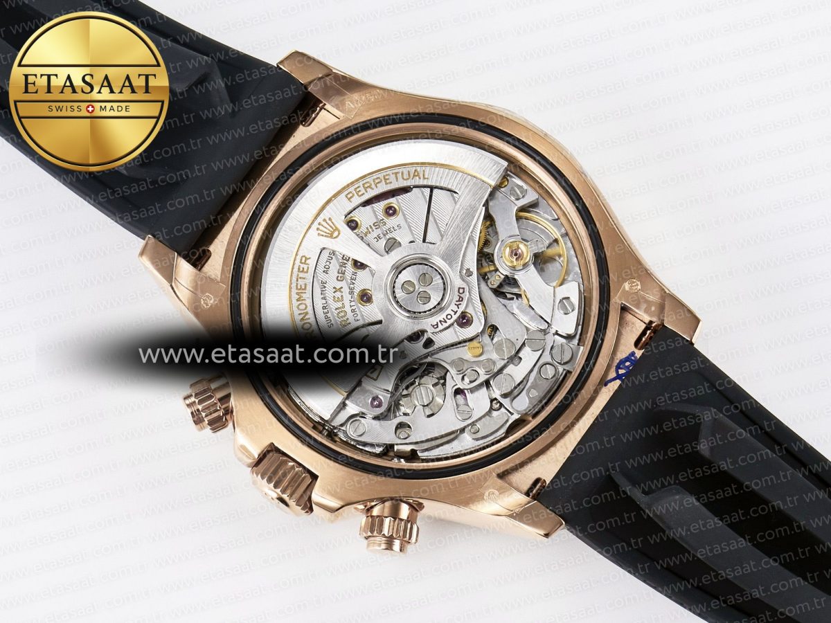 Rolex Daytona 126515 QF 1:1 Best Edition Black/RG Diamonds Dial on Oysterflex Strap SH4131 V6（Gain Weight） - Görsel 20