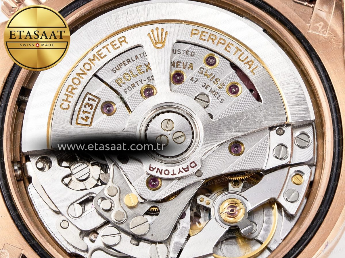 Rolex Daytona 126515 QF 1:1 Best Edition Black/RG Diamonds Dial on Oysterflex Strap SH4131 V6（Gain Weight） - Görsel 22