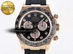 Rolex Daytona 126515 QF 1:1 Best Edition Black/RG Diamonds Dial on Oysterflex Strap SH4131 V6（Gain Weight） - Görsel 4