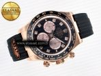 Rolex Daytona 126515 QF 1:1 Best Edition Black/RG Diamonds Dial on Oysterflex Strap SH4131 V6（Gain Weight） - Görsel 8