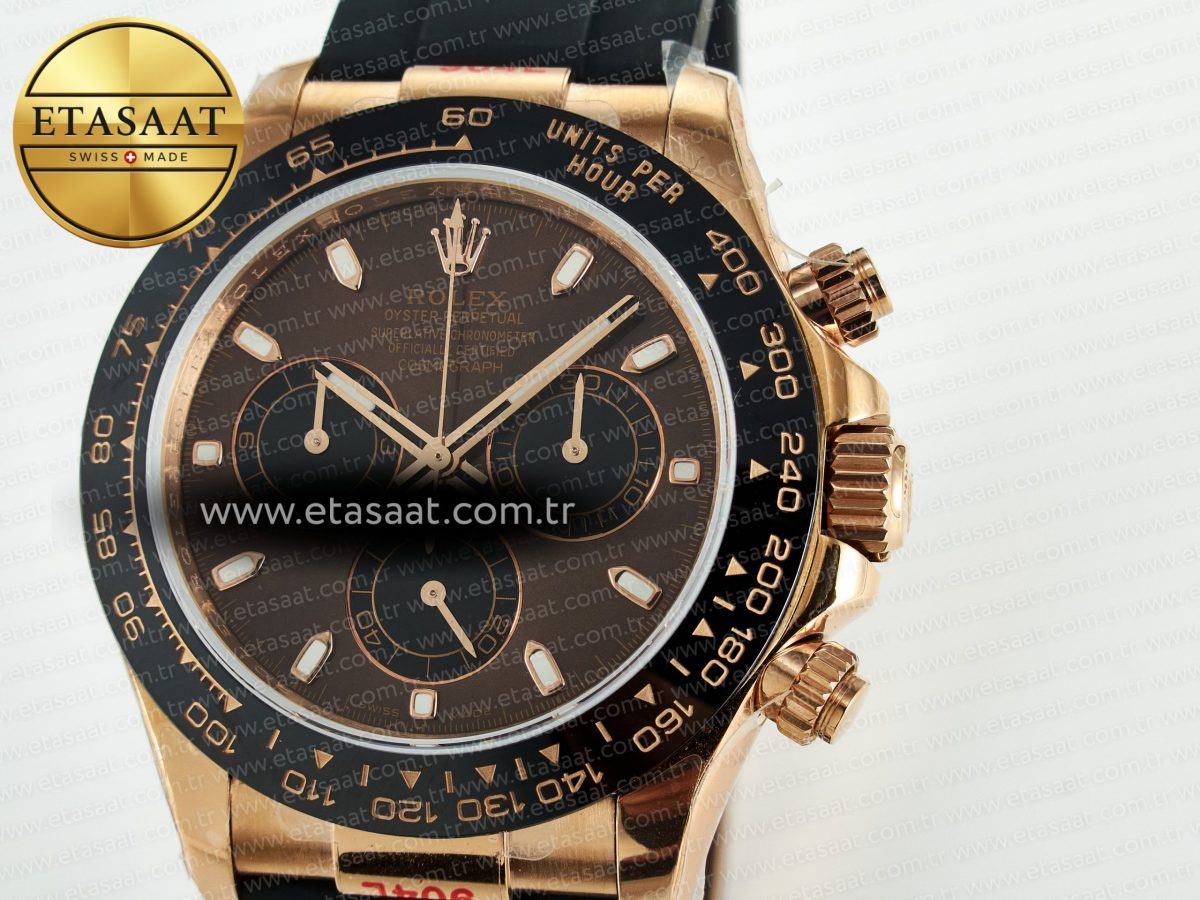 Rolex Daytona 126515 QF 1:1 Best Edition Brown/Black Dial Stick Markers On Oyster Bracelet SH4131 V10(Gain Weight) - Görsel 11