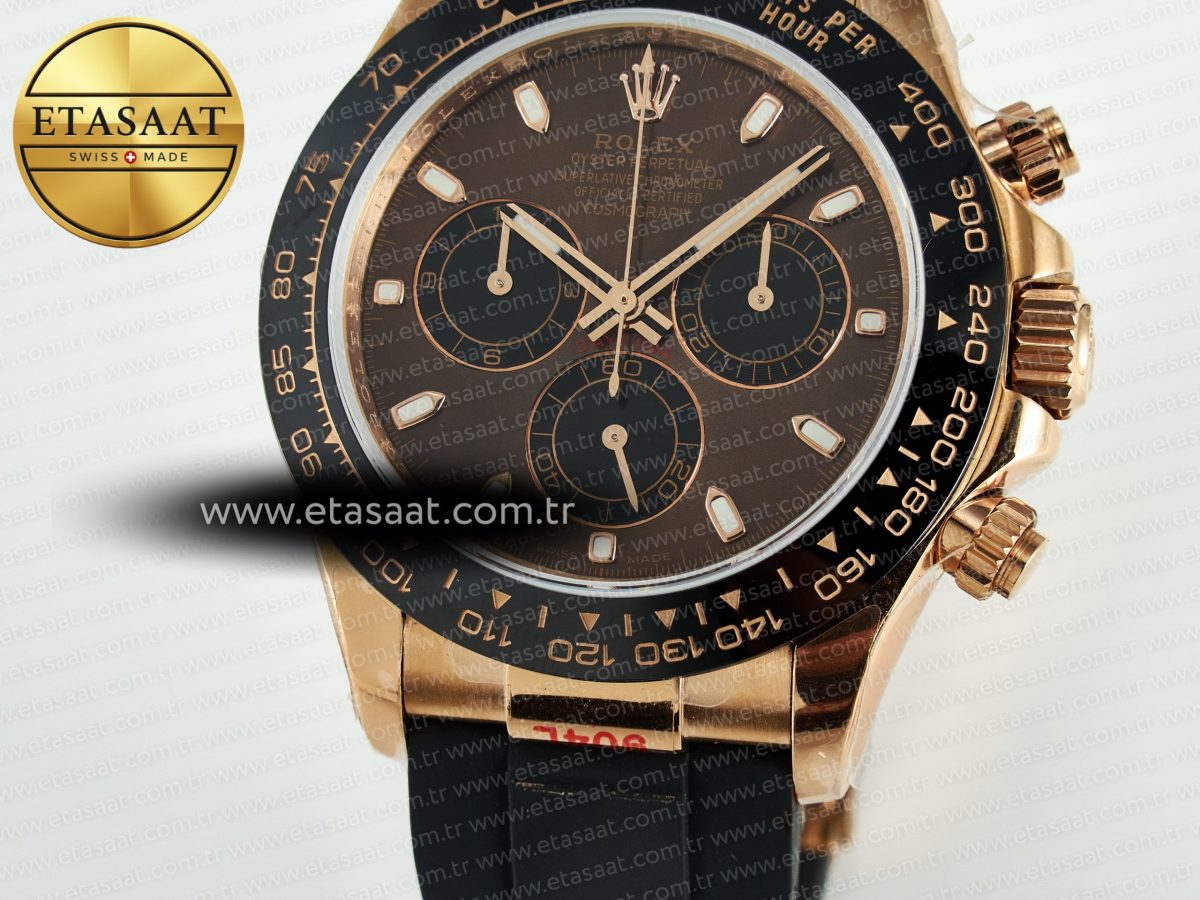 Rolex Daytona 126515 QF 1:1 Best Edition Brown/Black Dial Stick Markers On Oyster Bracelet SH4131 V10(Gain Weight) - Görsel 12
