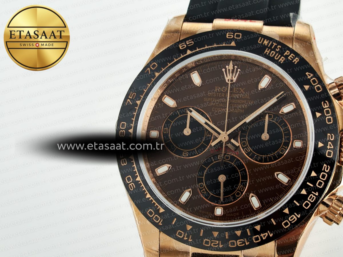 Rolex Daytona 126515 QF 1:1 Best Edition Brown/Black Dial Stick Markers On Oyster Bracelet SH4131 V10(Gain Weight) - Görsel 13